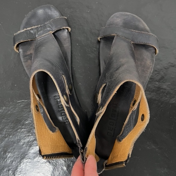 Suto genuine leather sandal size 8 black - Picture 3 of 6